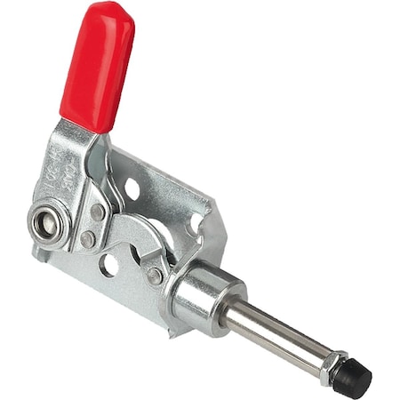 Kipp Push-Pull Clamp Mini, Form:B Steel, Without Mounting Bracket, Comp:Plastic, Comp:Red K0745.20050